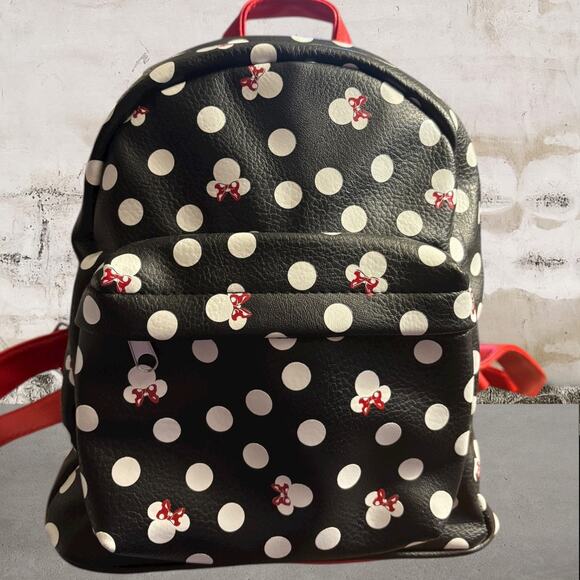 Disney Parks Exclusive Minney Mouse Dots & Bows Backpack - Picture 1 of 8